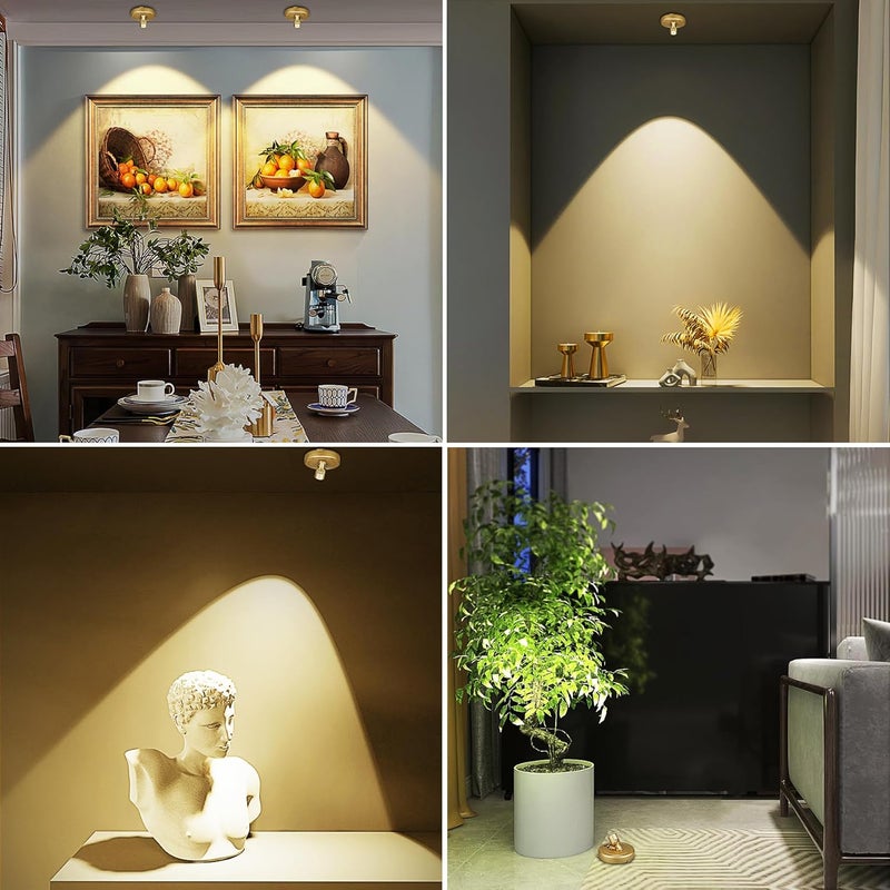 Arixinks 2Pack Wireless Battery Spotlight Indoor for Plants with Remote, Led Picture Painting Lights for Wall Art Display Decor,Puck Uplight for Trees Stick Indoor Spot Led Accent for Gallery Hallway Dimmable - Image 4